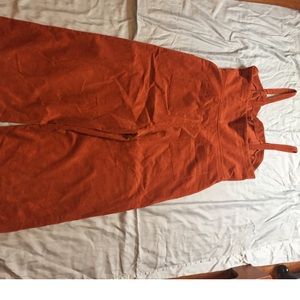 Corduroy Orange Overalls